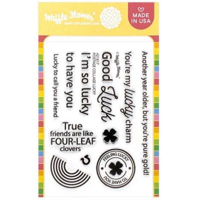 Waffle Flower Stempel - Postage Collage Lucky